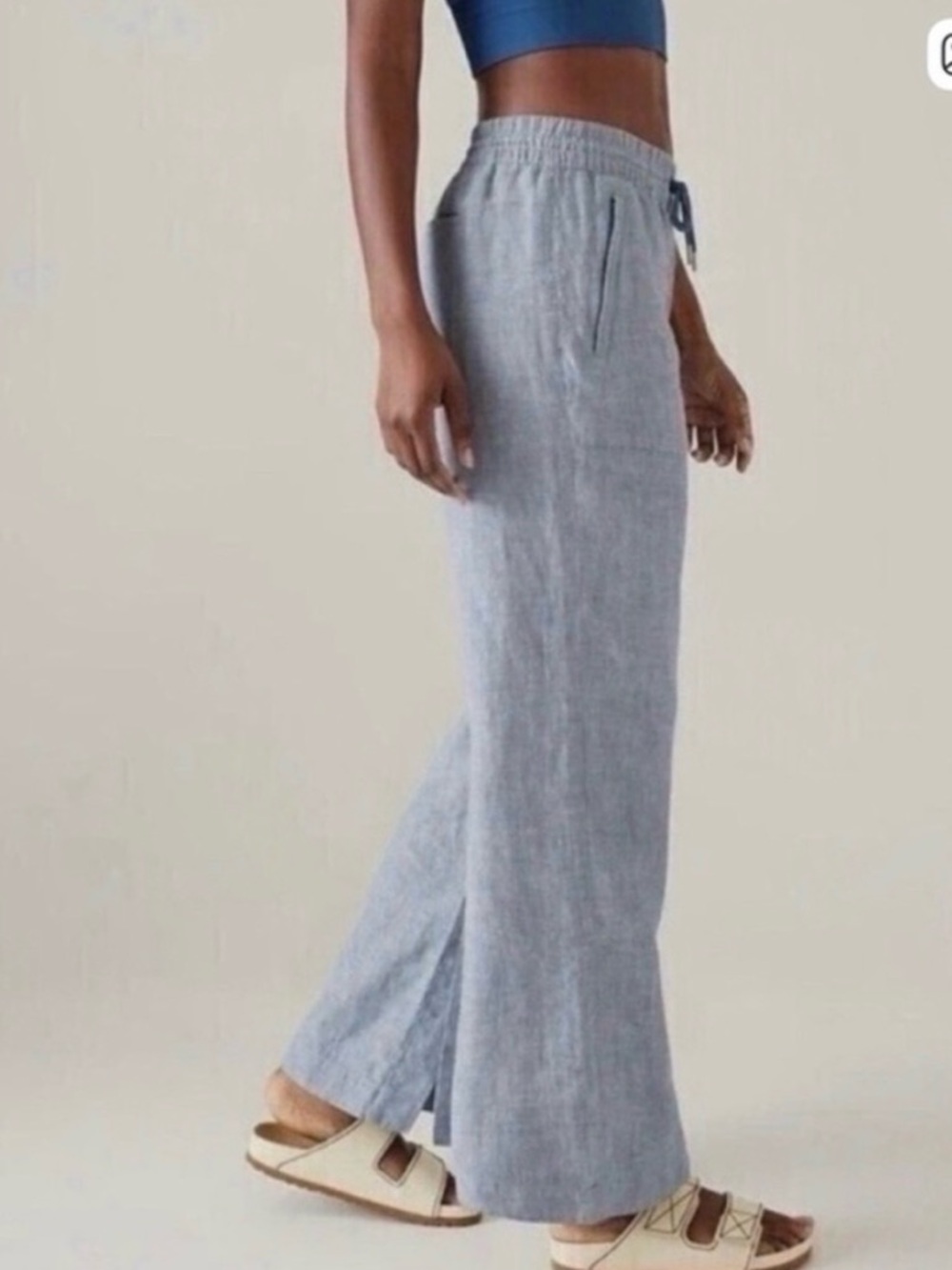 Athleta Linen Retreat Wide Leg Pant - Picture 2 of 16